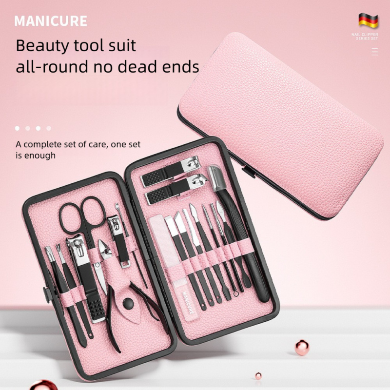 Mens Grooming Kit Gift Set - 18pcs Manicure Pedicure Set, Professional Stainless