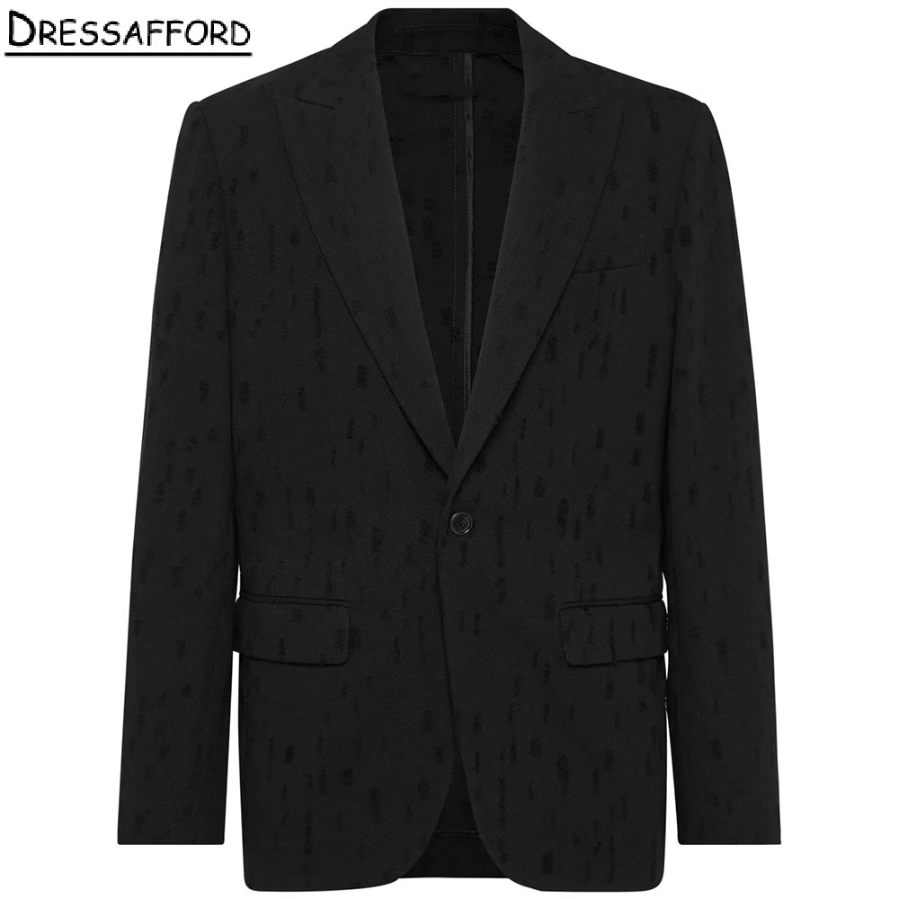 Men'S Grooming Spot - Black Spotted Tuxedos For Men's Suit