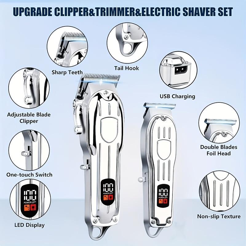 USB Rechargeable Hair Clipper  - Mens Grooming Kit Gift Set 评论和价格