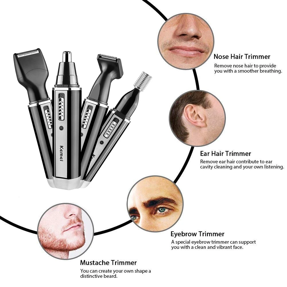 Kemei 4 in 1 trimmer for men E - Men'S Grooming Electric Trimmer 评论和价格