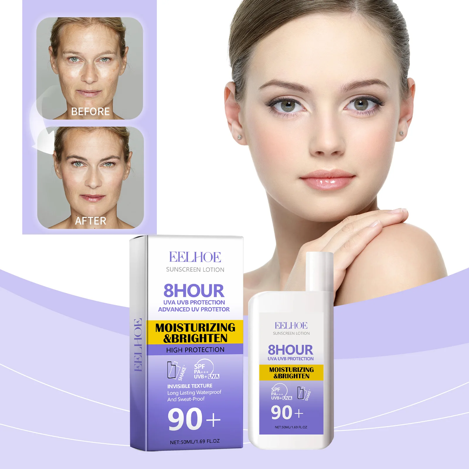 EELHOE Sunscreen SPF 90 Anti U - Face Moisturizer Spf 评论和价格