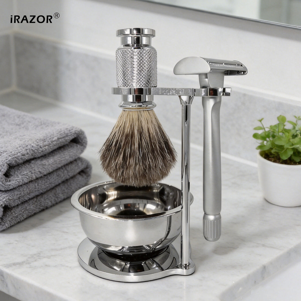 iRAZOR Butterfly Open Double E - Mens Grooming Kit Gift Set 评论和价格