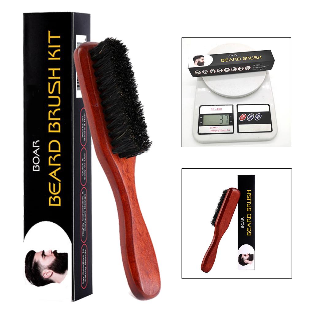 Beard Brush for Men Wooden Bri - Men Grooming Home 评论和价格