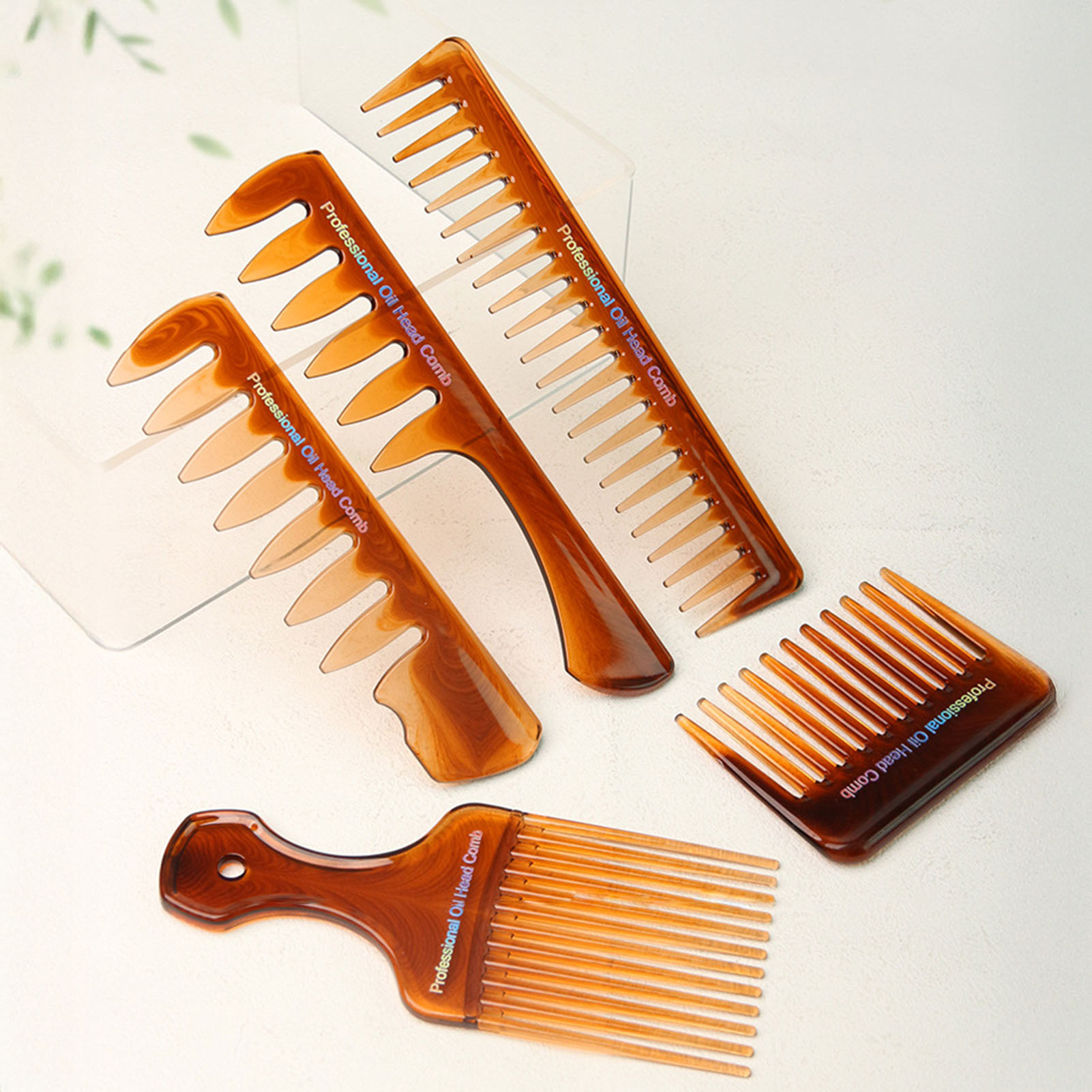 5Pcs Barber Comb Set Vintage H - Mens Vintage Grooming Kit 评论和价格