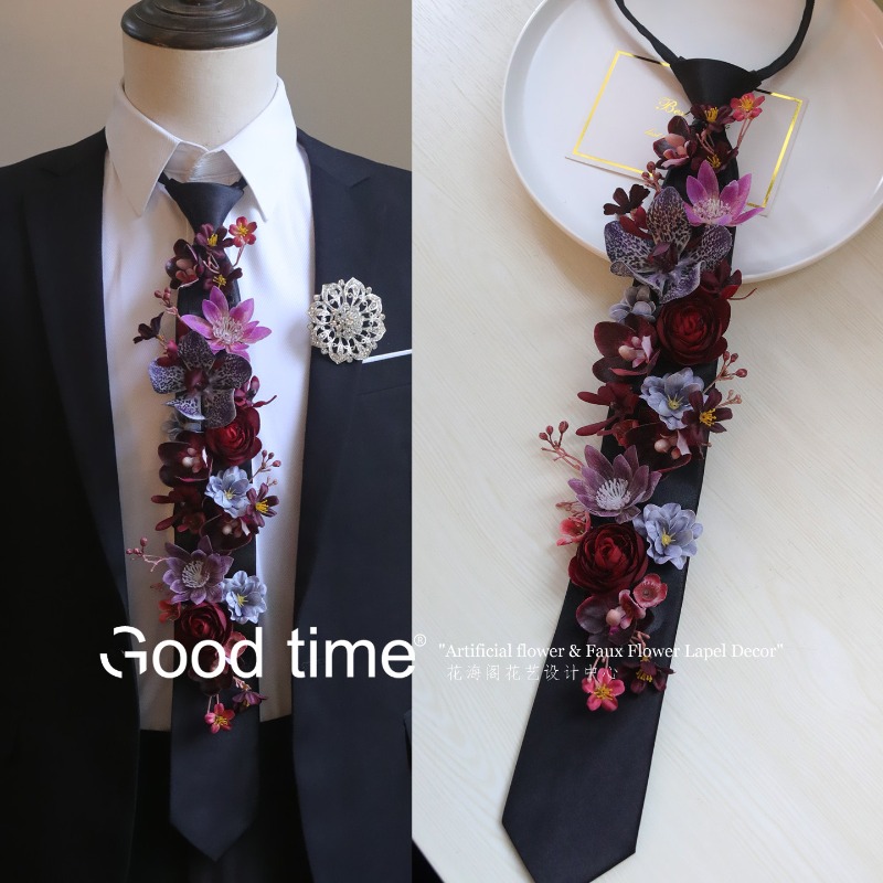 Tie flower simulation flower,  - Men Grooming Home 评论和价格