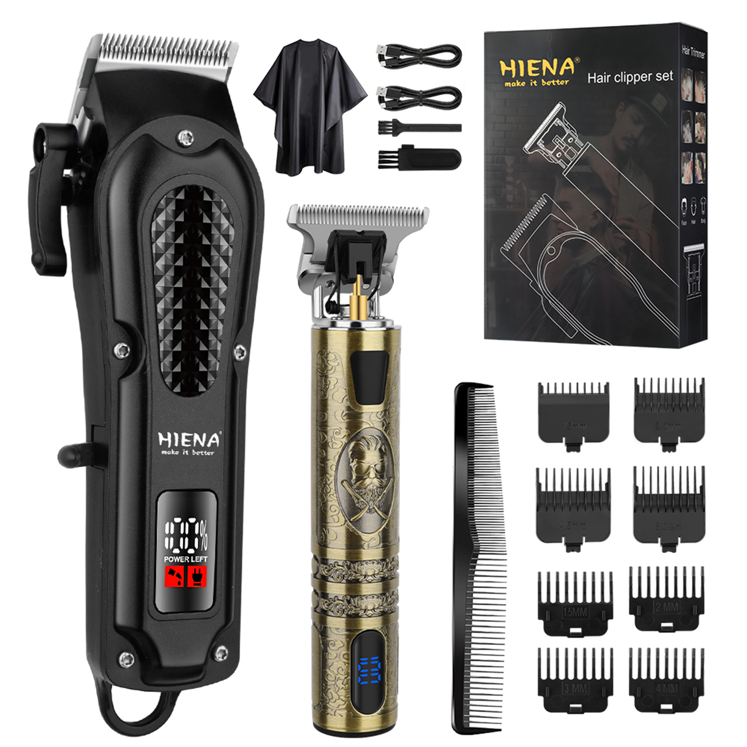 HIENA 2 In 1 Men Grooming Kit  - Mens Vintage Grooming Kit 评论和价格
