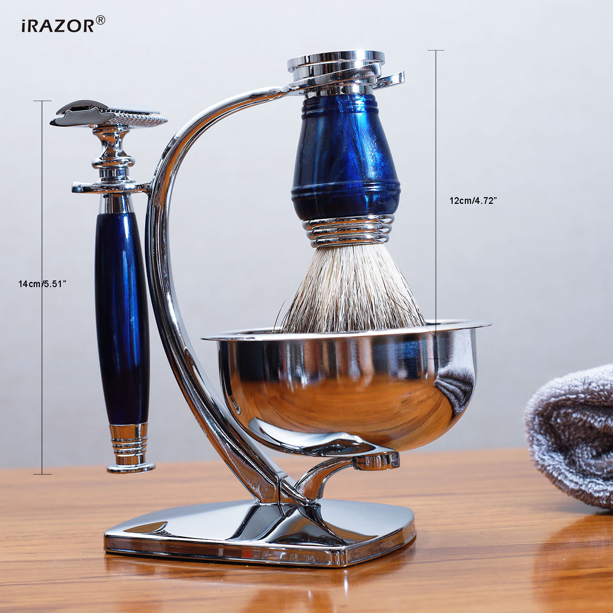 iRAZOR Royal Blue Luxury Men's - Mens Grooming Kit Gift Set 评论和价格
