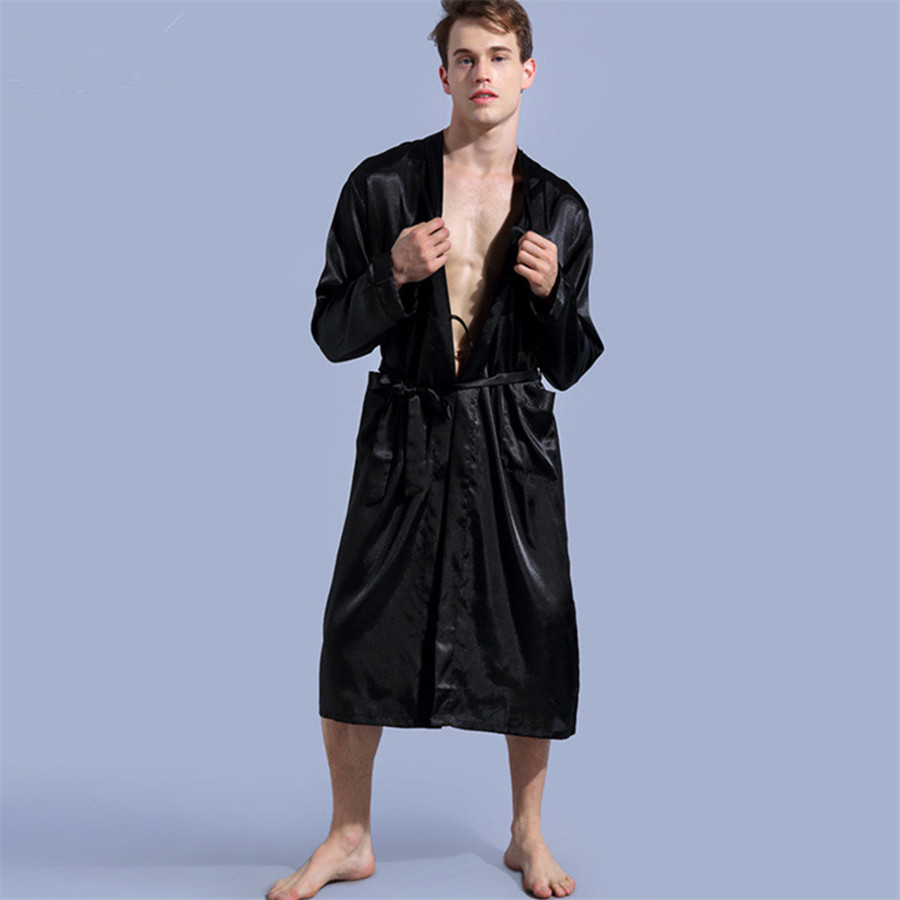 Groom Robe Emulation Silk Soft - Men Grooming Home 评论和价格