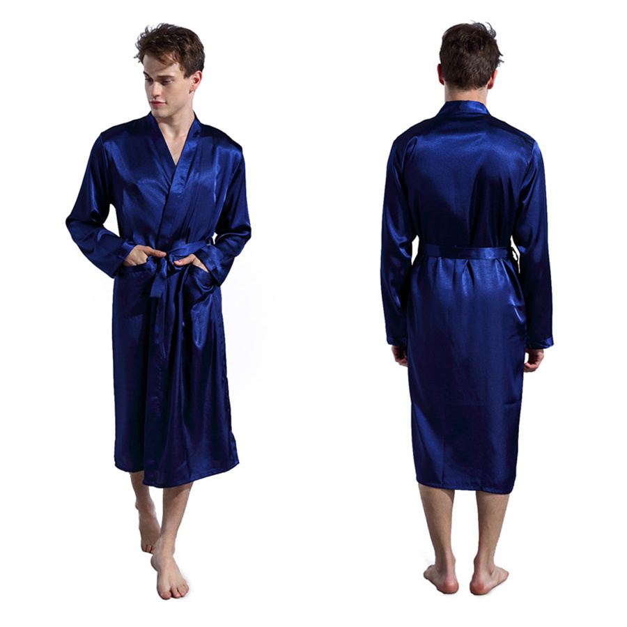 Groom Robe Emulation Silk Soft - Men Grooming Home 评论和价格