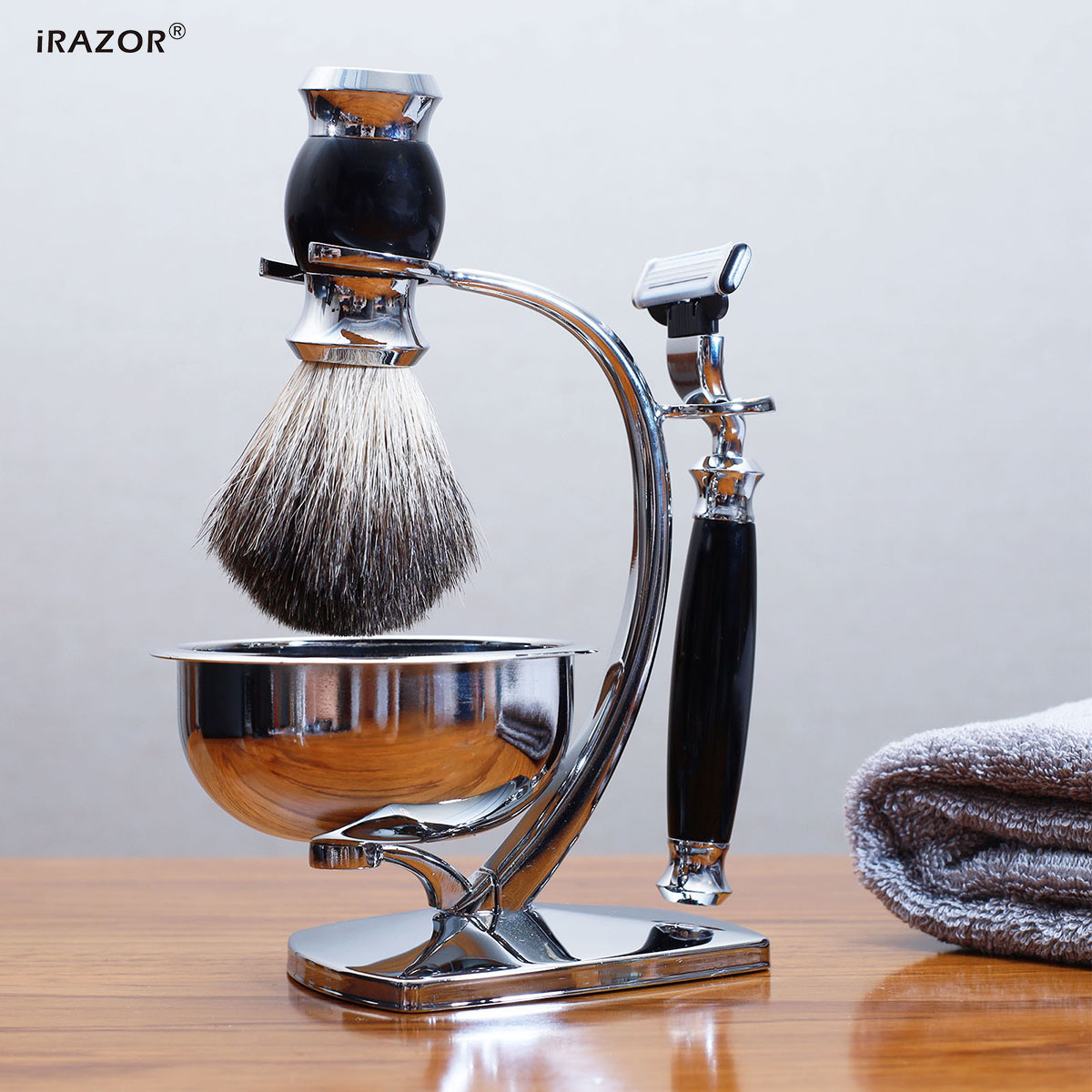 iRAZOR Classic 4-in-1 Wet Shav - Mens Grooming Kit Gift Set 评论和价格