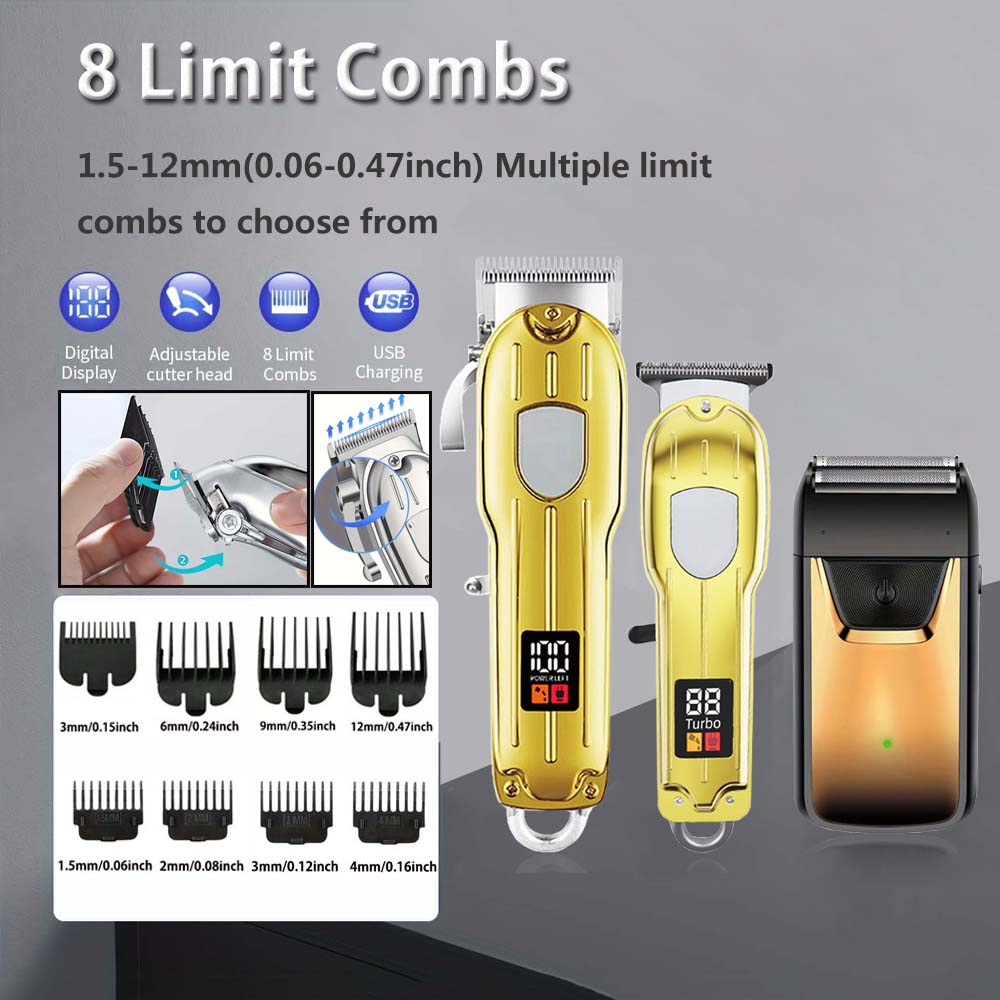 Professional 3-in-1 Hair Clipp - Mens Grooming Kit Gift Set 评论和价格